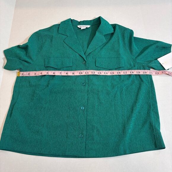 Athleta Echo Top NEW with tags Size Small Textured Green - Picture 12 of 13
